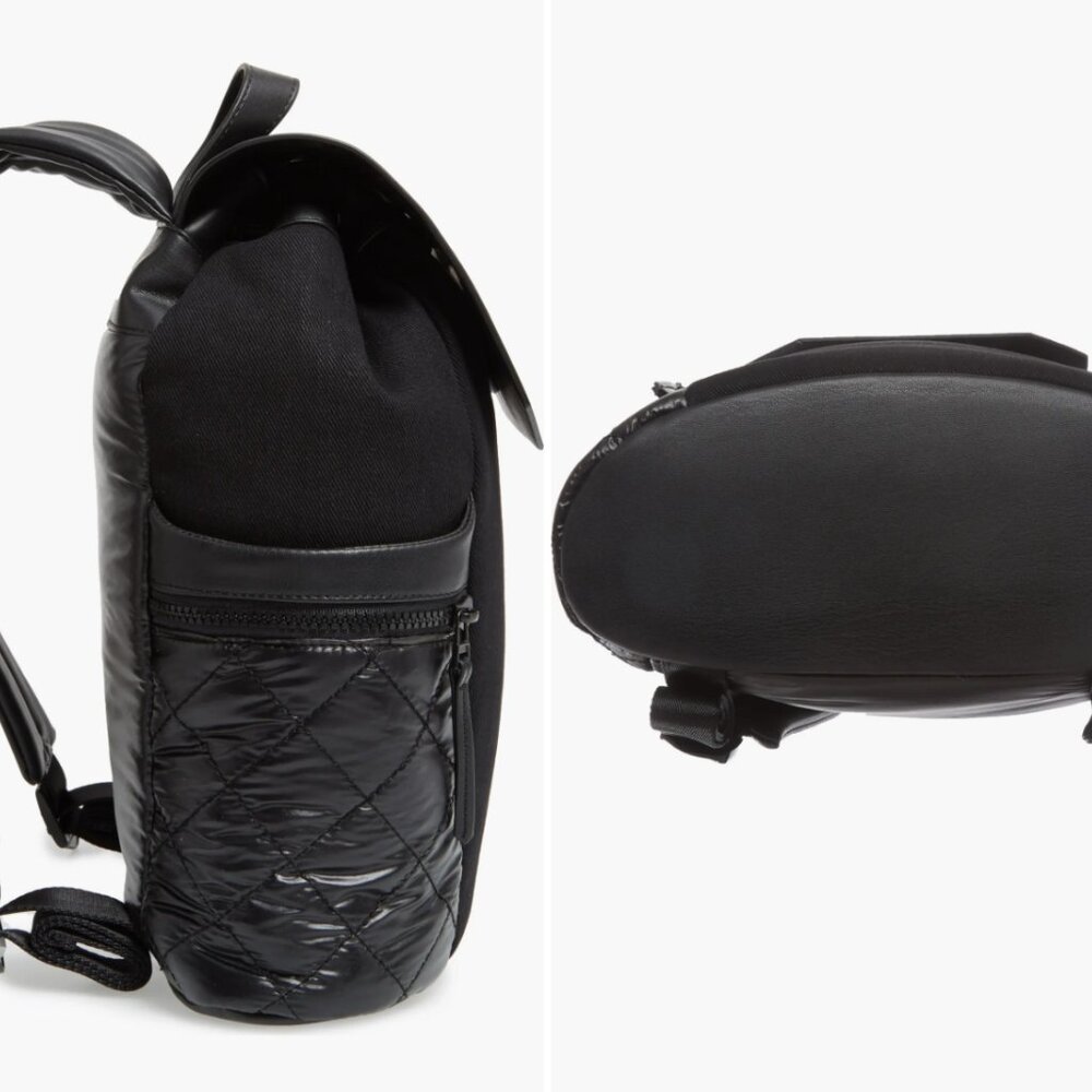 Phases Quilted Black Backpack